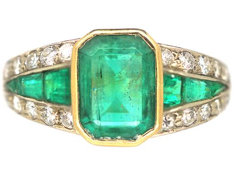 antique emerland rings|real emerald rings for women.